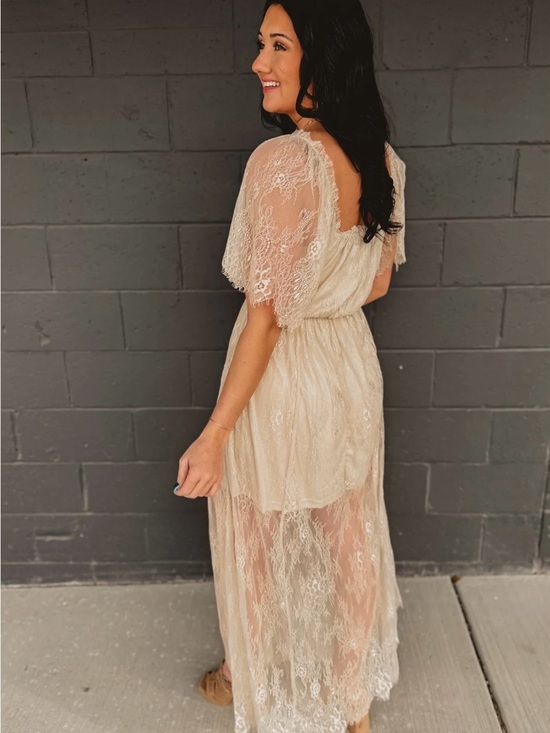 Wishlist Dresses & Skirts - Wishlist Sheer Lace Maxi Dress in Ivory